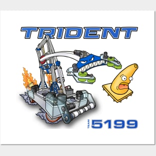 Robot Dolphins HotRod - Trident Posters and Art